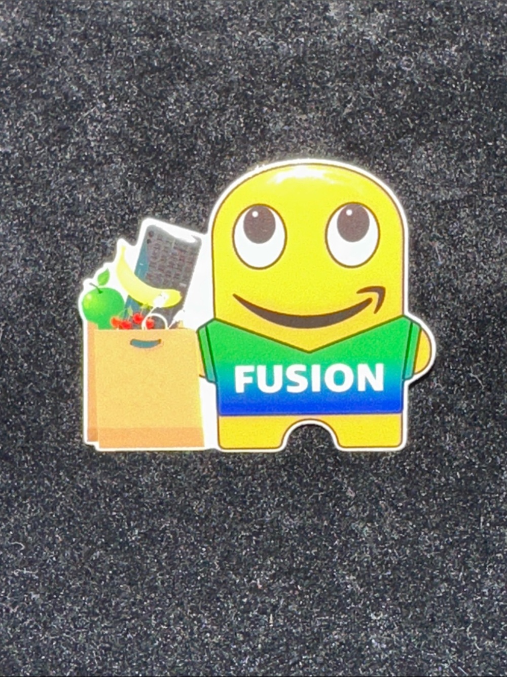 Peccy Fusion Yellow Character Sticker with Grocery Bag